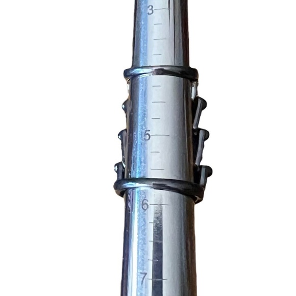 Gunmetal Gray Clear Rhinestone Articulated Hinged Knuckle Ring - Picture 11 of 11